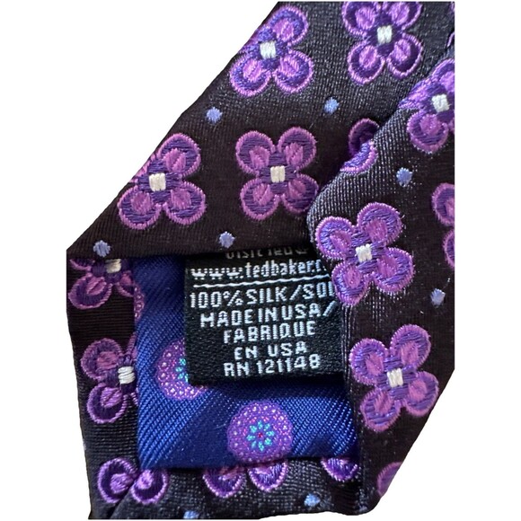 Ted Baker London Geometric 100% Italian Silk Tie Bundle Made In USA Preppy - Picture 5 of 6